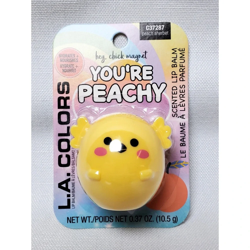 Set‎ Of 2-LA Colors Cute Animal Hydrating Lip Balm Berry Nice & You're Peachy